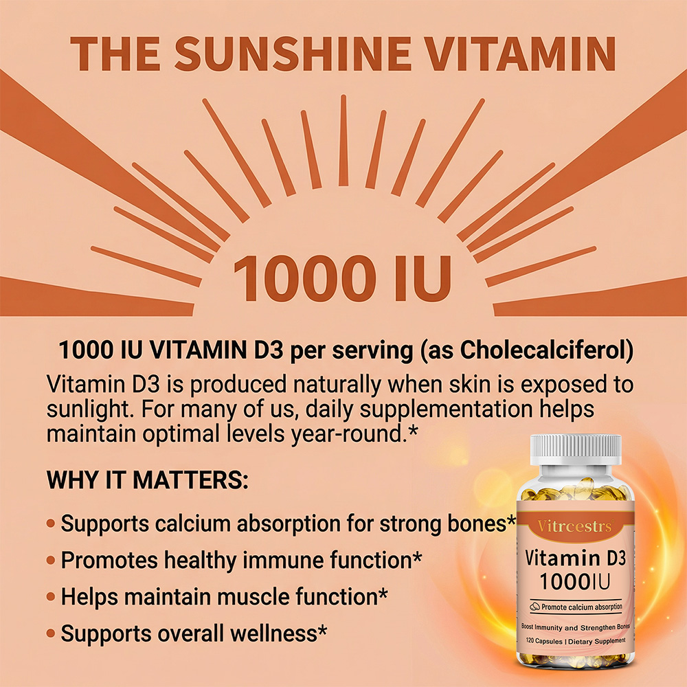 Cápsulas de Vitamina D3 1000 I - Health Wellness And avaliação e preço