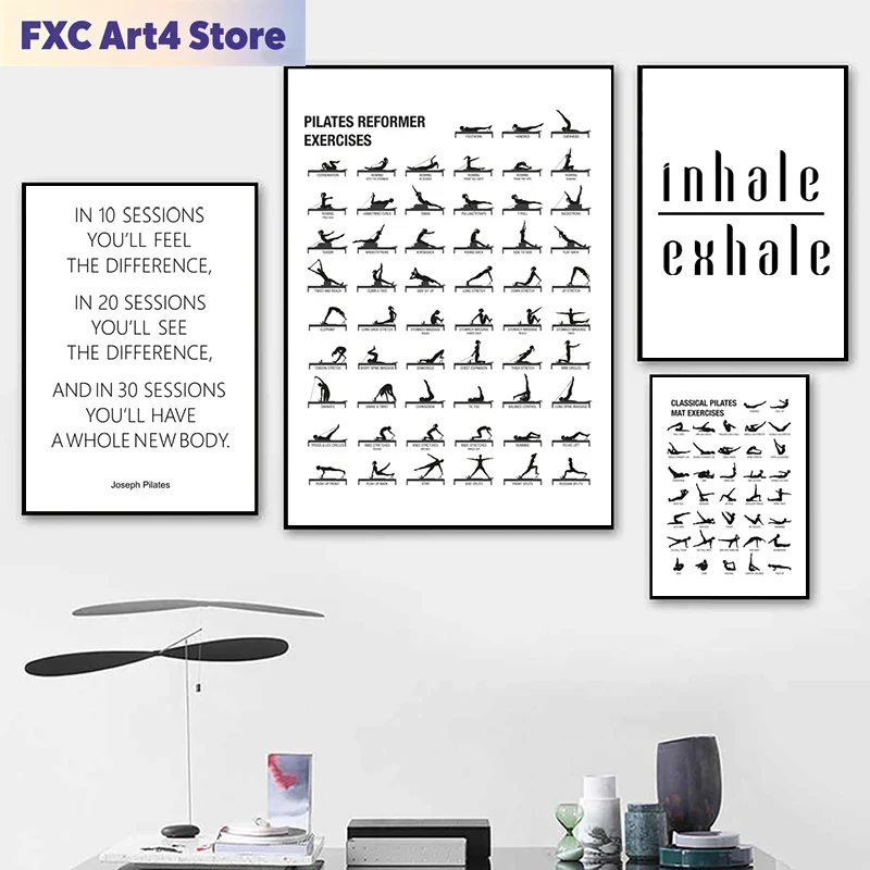 Pôster de Quadro de Exercícios - Health Wellness And Fitness avaliação e preço